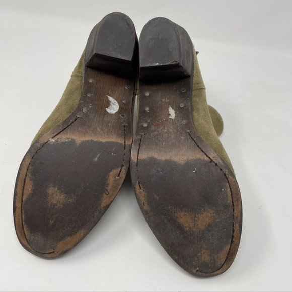 Sam Edelman Womens Olive Green Suede Ankle Heel Bootie  Size 8 - Picture 9 of 12